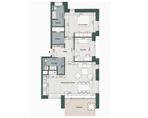 Lækker 3-værelses kvalitetslejlighed med skøn placering