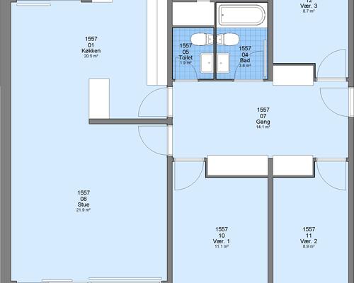 4 værelses lejlighed i Esbjerg Ø