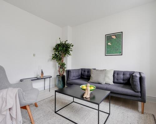 Stor 2-værelses stuelejlighed