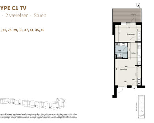 2 værelses lejlighed i Kongens Lyngby