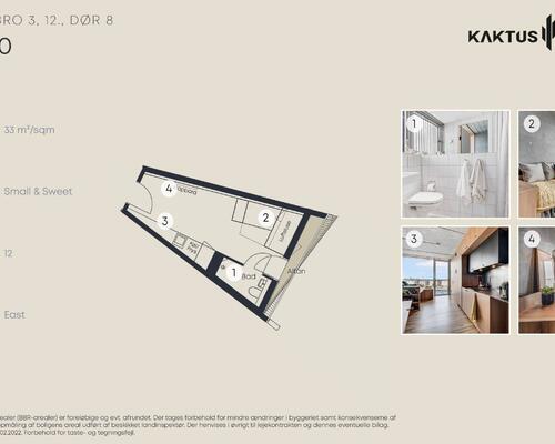 1 værelses lejlighed i København V