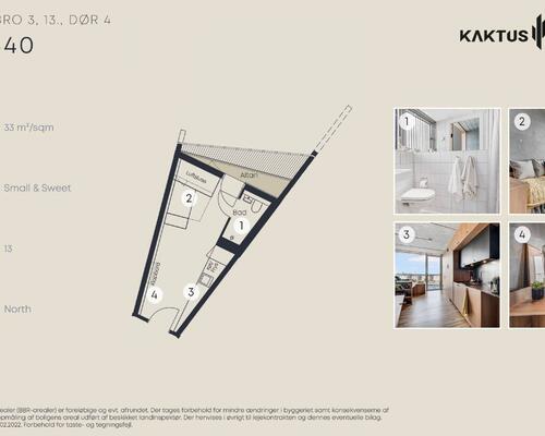 1 værelses lejlighed i København V