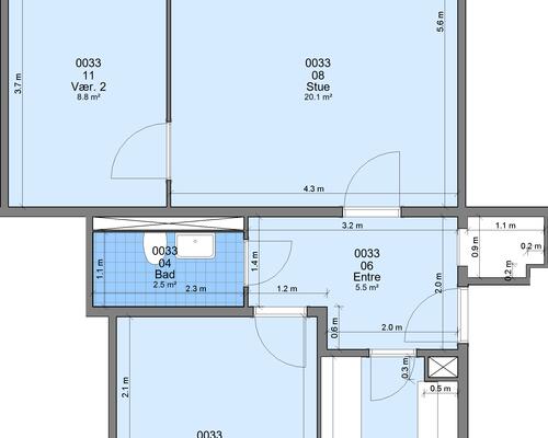 3 værelses lejlighed i Randers SV