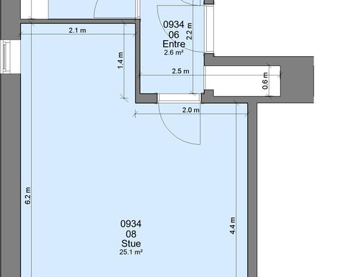 1 værelses lejlighed i Randers