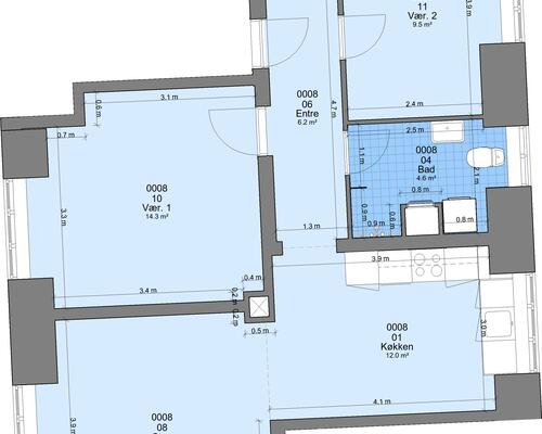 3 værelses lejlighed i Randers NØ