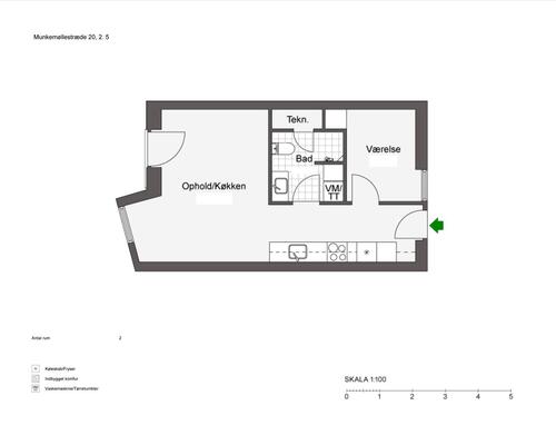 2 værelses lejlighed i Odense C