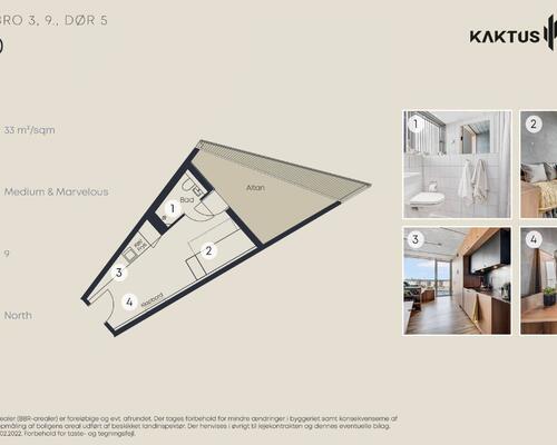 1 værelses lejlighed i København V