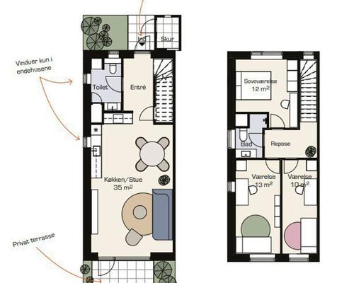 3 værelses hus i Risskov