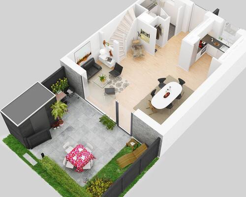 4 værelses rækkehus på 96 m²