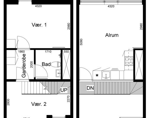 2 værelses hus i Ikast