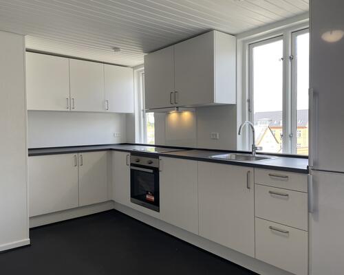 Hyggelig og rummelig stor lejlighed