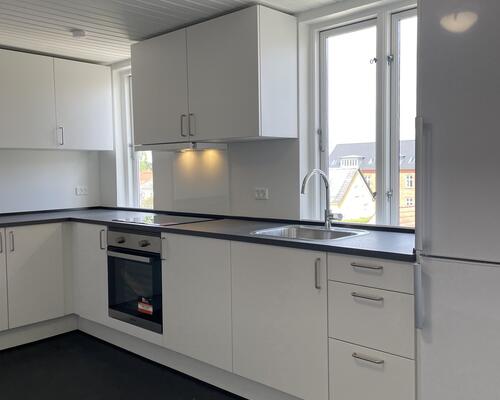 Hyggelig og rummelig stor lejlighed