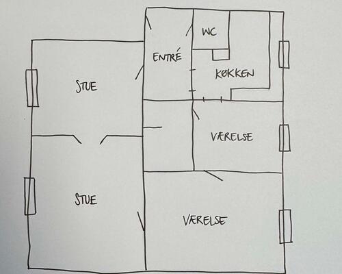 Flot lys istandsat 4-vær. lejlighed