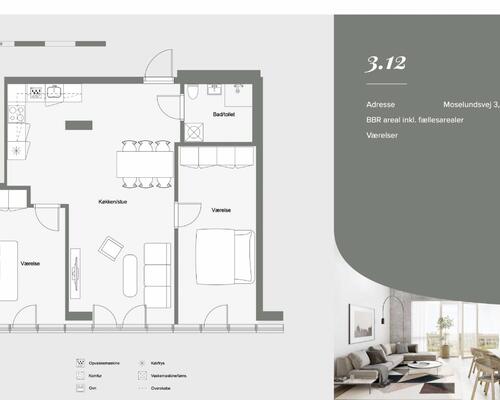 3 værelses lejlighed i Helsingør