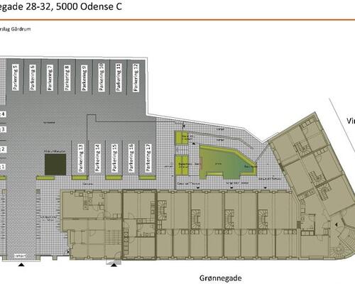 1 værelses lejlighed i Odense C