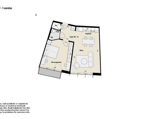2 værelses lejlighed i Kongens Lyngby