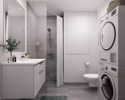 Lys og rummelig toværelses lejlighed med alt i hårde hvidevarer. Lejligheden er ideel til både par, singler og seniorer. Til boligen hører eget skur.