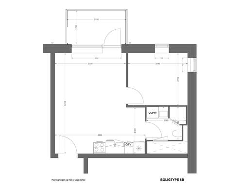 2 værelses lejlighed i Tilst