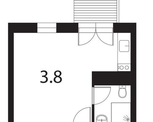 1 værelses lejlighed i København NV