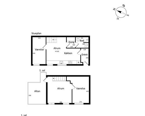 3 værelses hus i København S