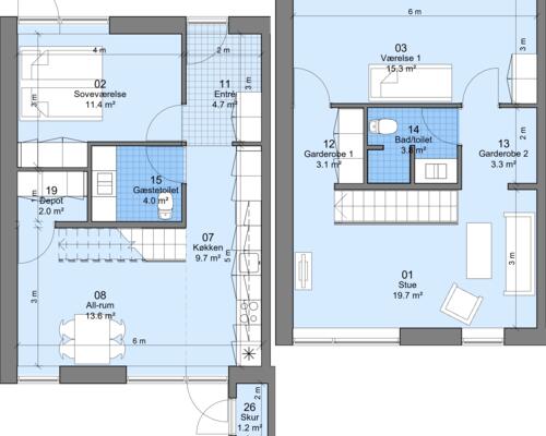 3 værelses hus i Svendborg
