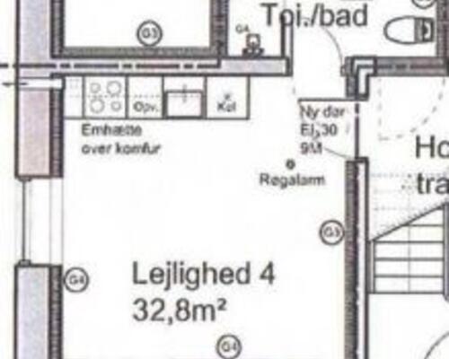 Istandsat 1-værelses lejlighed