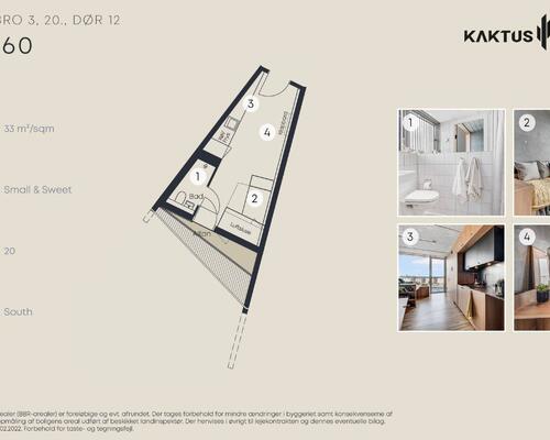 1 værelses lejlighed i København V