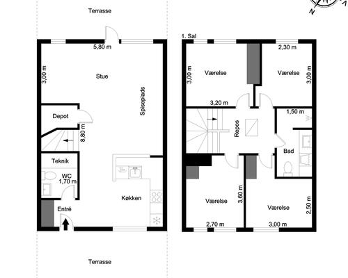 4 værelses hus i Odense C