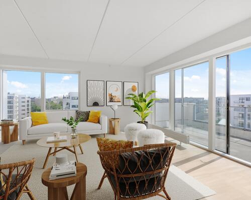 Dejlig 3-værelses med massere af lys og luft