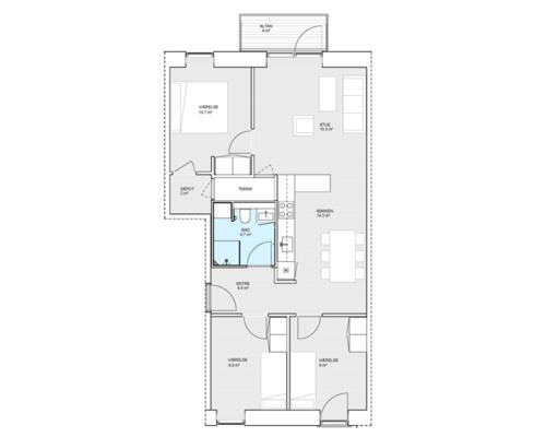 4 værelses lejlighed i Brabrand