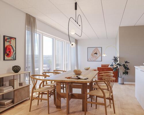 Arkitekttegnede lejeboliger midt i Hadsten - tæt på Århus