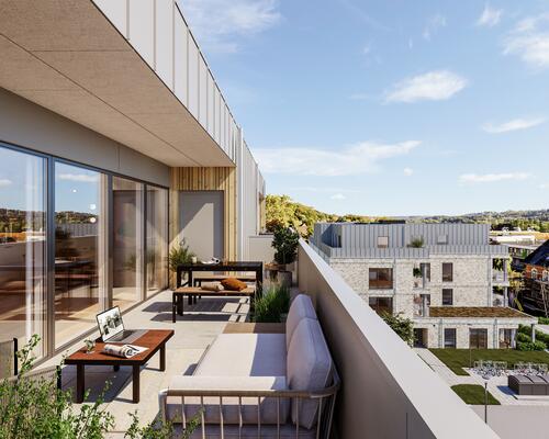 Lækker penthouse lejlighed midt i Hadsten - tæt på Århus