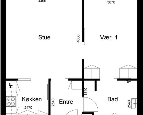 2 værelses lejlighed i Hobro