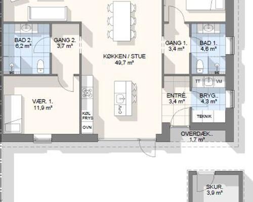 2 værelses hus i Herning