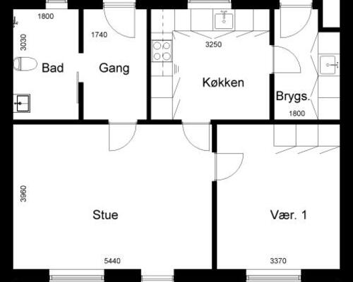 2 værelses lejlighed i Roslev