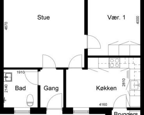 2 værelses lejlighed i Skive