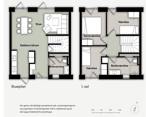 Velindrettet rækkehus i grønne omgivelser ved Kildebjerg, Ry