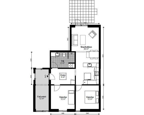 3 værelses lejlighed i Greve