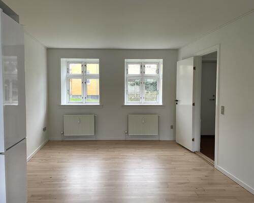 Rummeligt byhus i rolige, grønne omgivelser med nyt køkken