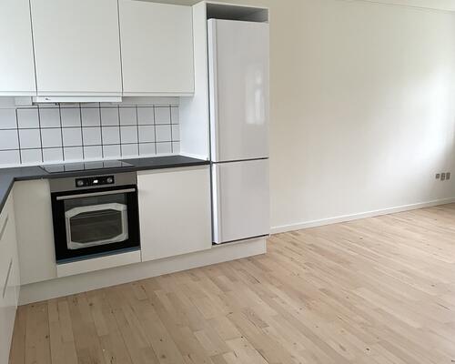 Rummeligt byhus i rolige, grønne omgivelser med nyt køkken