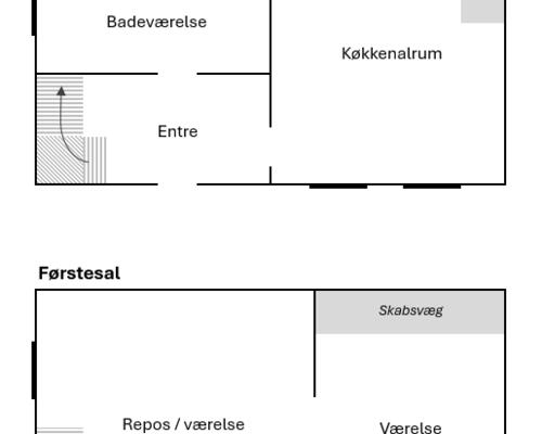 Rummeligt byhus i rolige, grønne omgivelser med nyt køkken
