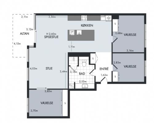 Skøn lejlighed ved Lyngby Sø.