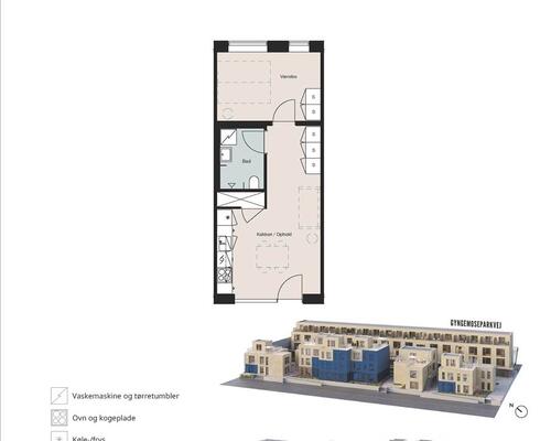 2 værelses lejlighed i Søborg