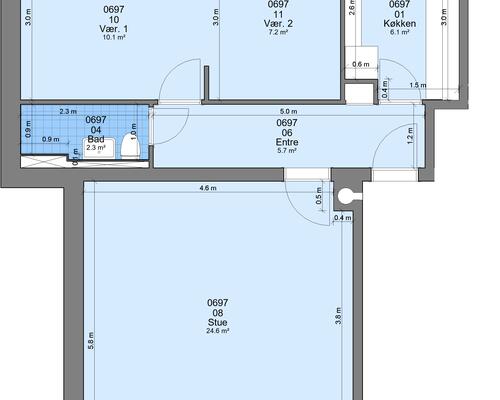 2 værelses lejlighed i Randers