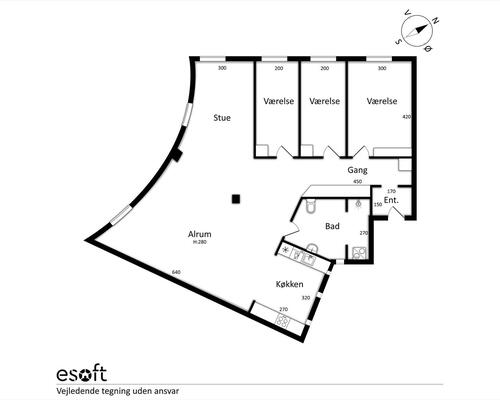 4 værelses lejlighed i Århus C