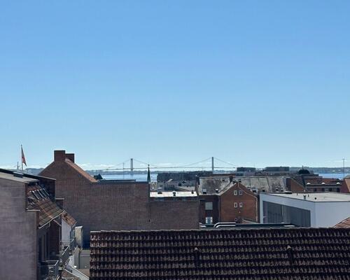 Nyrenoveret penthouselejlighed med tagterrasse i centrum af Fredericia