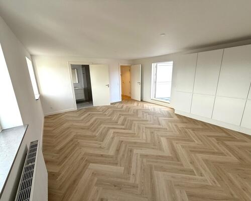 Nyrenoveret penthouselejlighed med tagterrasse i centrum af Fredericia