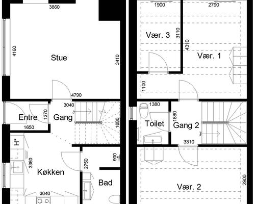 3 værelses lejlighed i Kjellerup