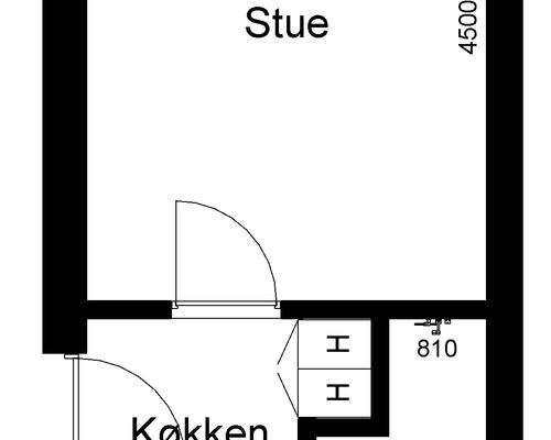 1 værelses lejlighed i Viborg