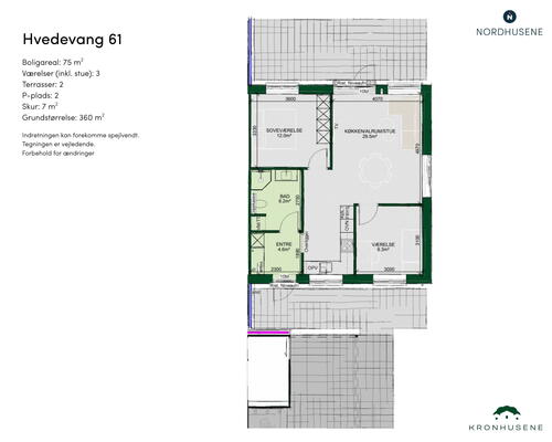 75 m2 værelse i Lunderskov